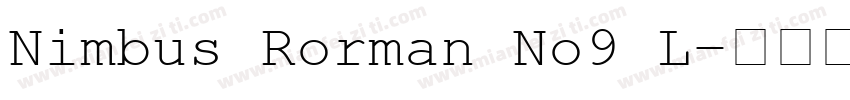 Nimbus Rorman No9 L字体转换